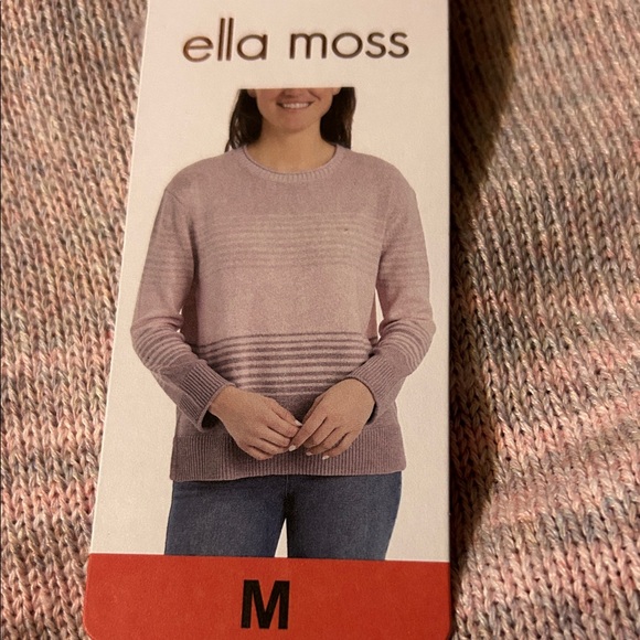 Ella Moss Blush and Gray Women's Sweater M NWT - Picture 1 of 5